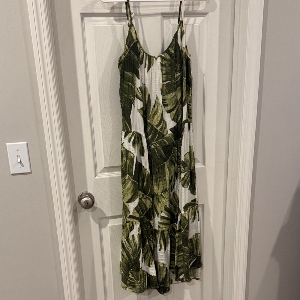 H&M Green Leaf Pattern Dress